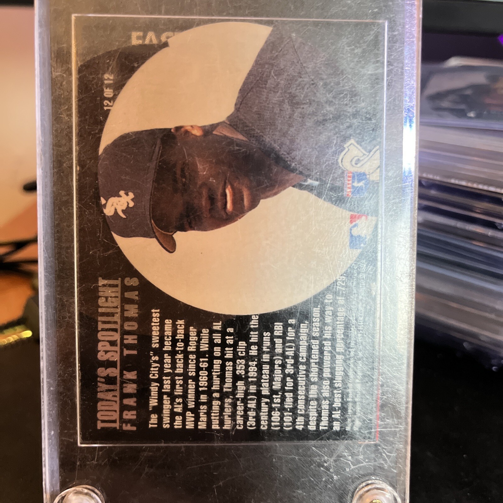 1995 Fleer Flair Baseball Today's Spotlight FRANK THOMAS, White Sox #12 of 12 - Picture 4 of 4