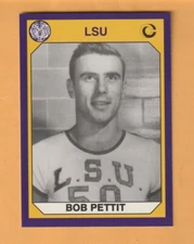 Bob Pettit LSU Tigers 1990 card #138 HOF Baton Rouge Louisiana St. Louis Hawks