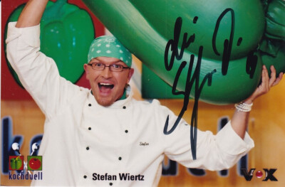 Stefan WIERTZ - dt. TV-Koch, Vox, ''Kochduell'', Original-Autogramm!