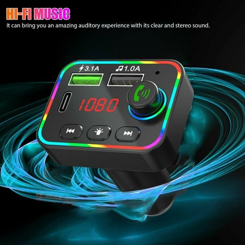 FM Transmitter Radio Audio MP3 Player USB Bluetooth Auto Ladegerät Adapter KFZ - Bild 8 von 10