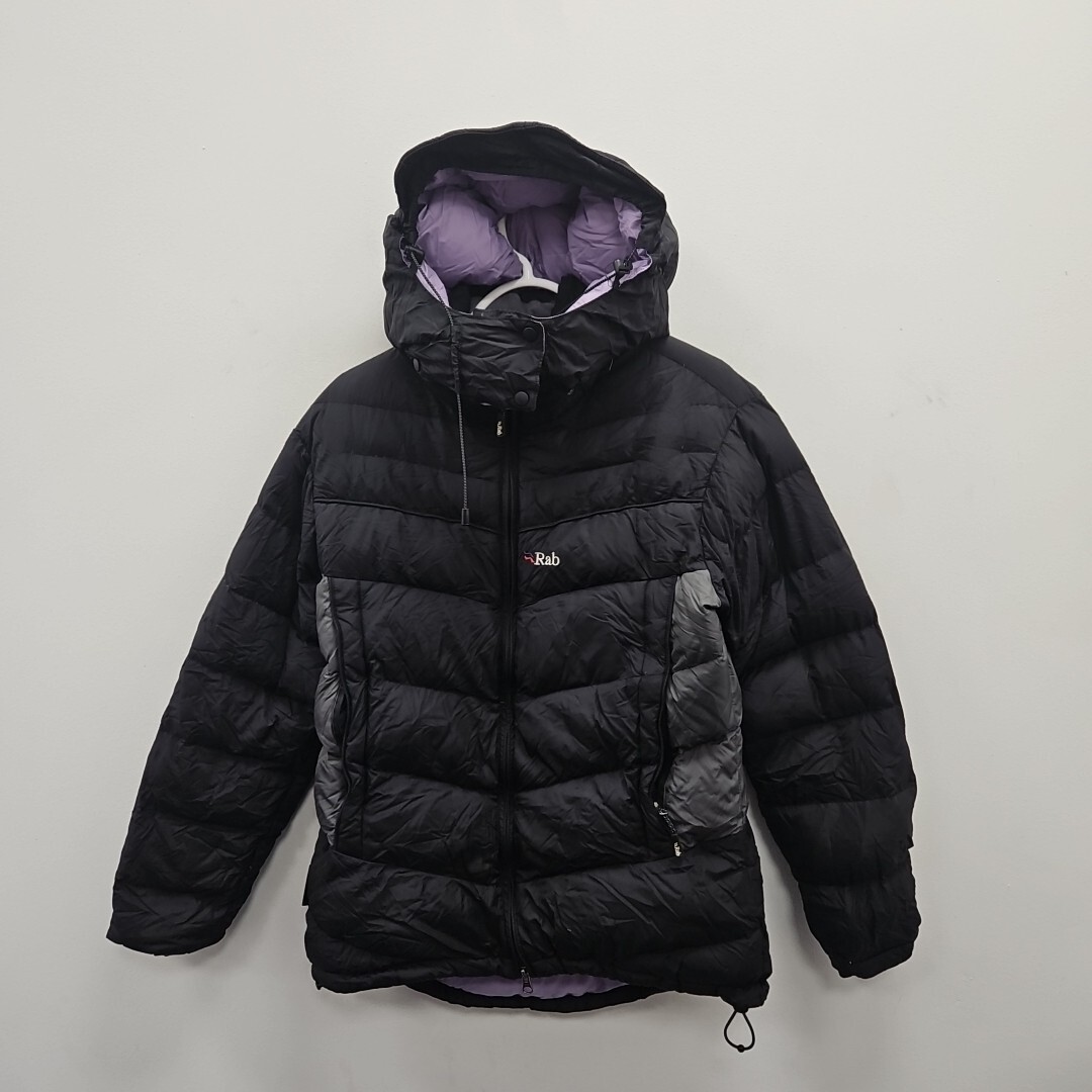 Rab Ascent Pertex Quantum Water Resistant Black Puffer Down Puffer Jacket  Uk 12