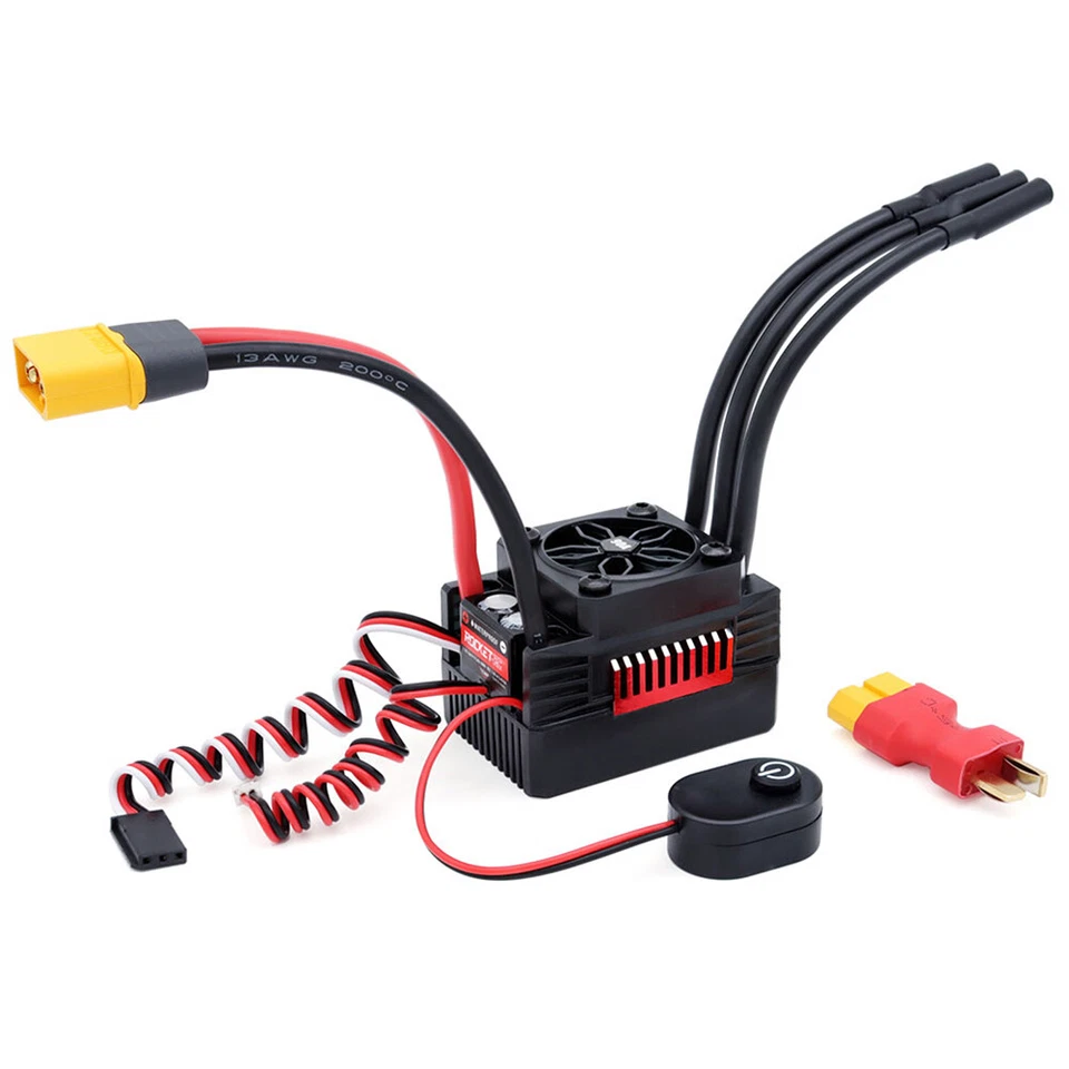 Rocket 90A ESC Waterproof Brushless Electric Speed Controller for 1/10 RC Cars - Image 2 of 4