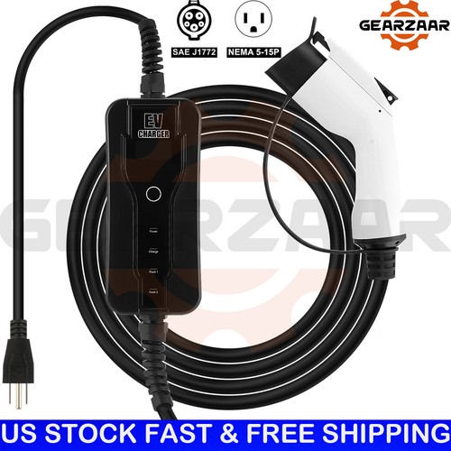 3X FASTER Portable Electric Vehicle Car Charger EV J1772 16A NEMA 515P
