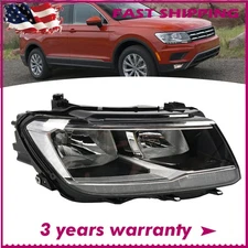 For 2018-2021 Volkswagen Tiguan Halogen w/LED DRL Headlight Headlamp - Passenger