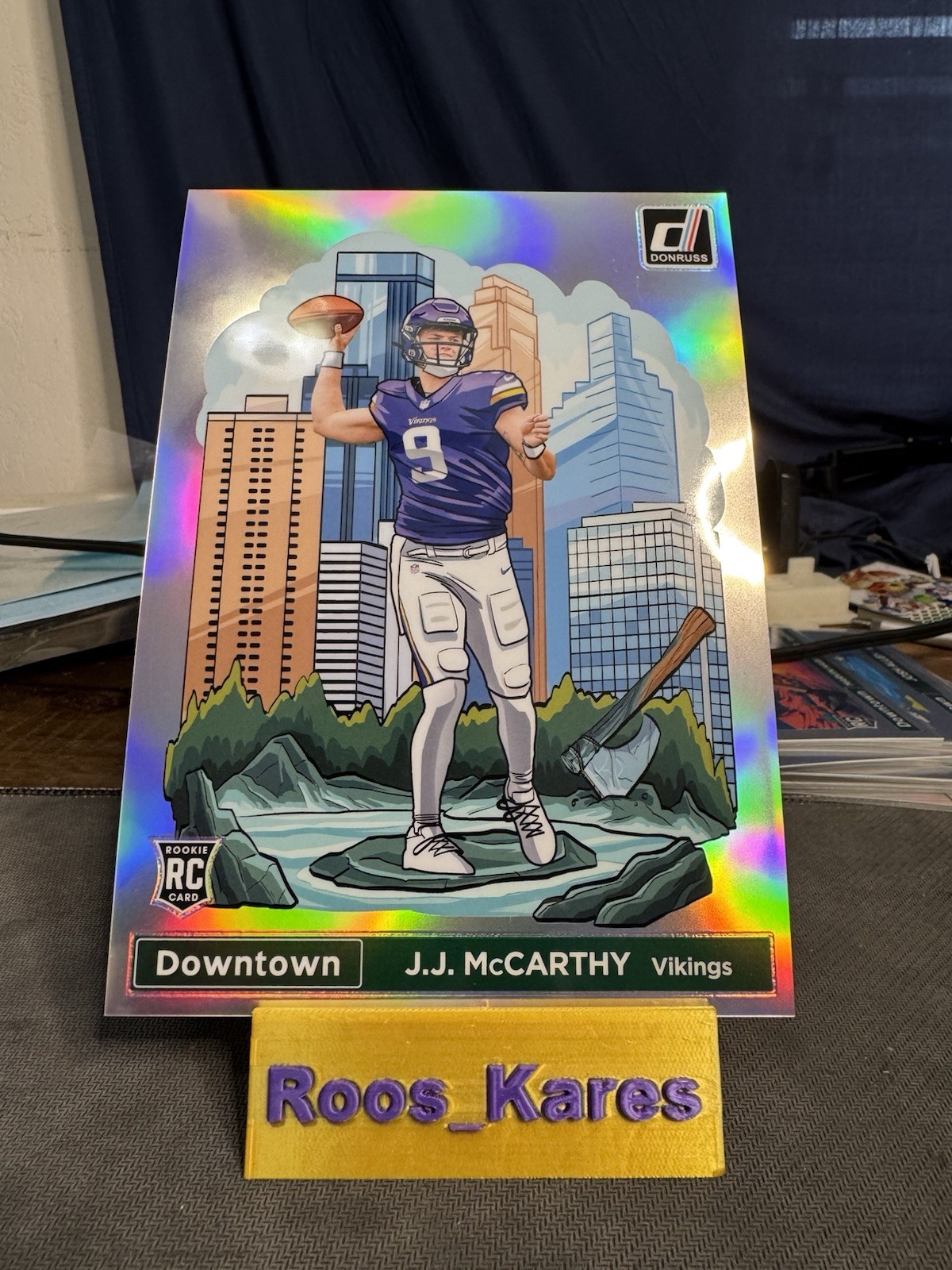 2024 PANINI DONRUSS JJ MCCARTHY VIKINGS ROOKIE RC DOWNTOWN JUMBO