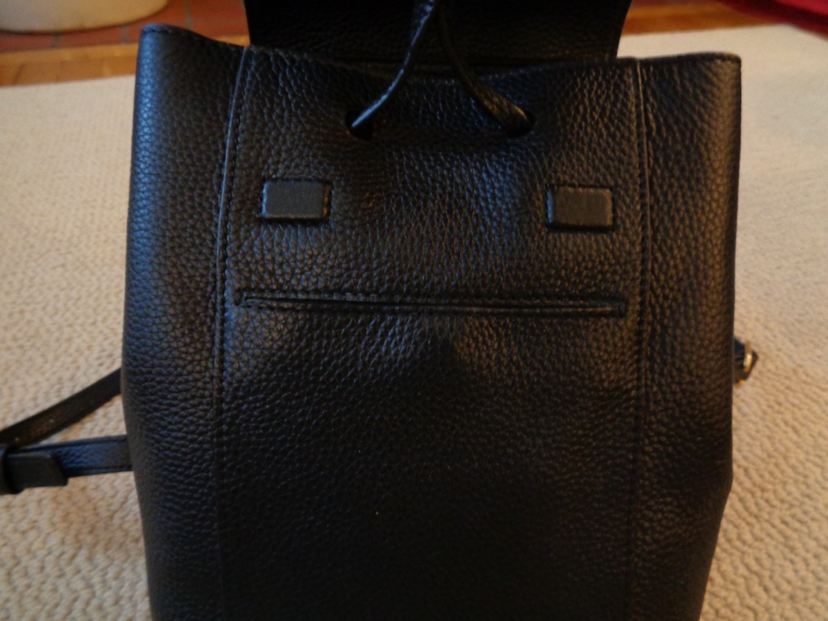 Tory Burch McGraw Black Pebbled Leather Backpack Tassels  display picture 1