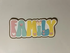 Family Handmade Scrapbook Title Paper Pieced Die Cut