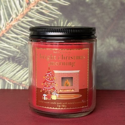 Bath & Body Works BRIGHT CHRISTMAS MORNING Candle 7 oz Single Wick Jar Candle