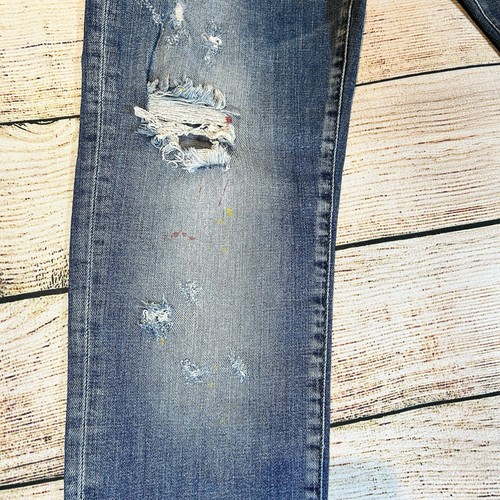 DSquared 2 Slim Fit Distressed Punk Jeans Mens Size 46 Made italy Designer Denim - Picture 3 of 20
