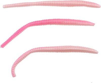 Berkley PowerBait Power Floating Trout Worm Pink Shad, 3'' (15 Count)