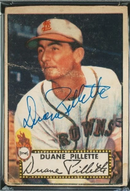 1952 Topps Duane Pillette Signed Baseball Card #82 PSA/DNA Auto Certified 9 - Image 3 of 4