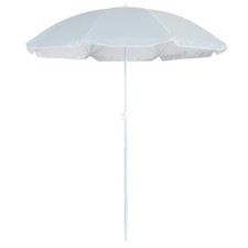 Metal Beach Parasol Umbrella UPF50+ Garden Patio Sun Shade Umbrella 1.8M x 2M