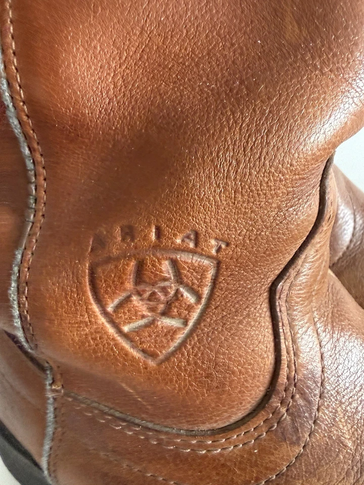 Ariat Workhog Pull On Botas de Trabajo de Cuero Marrón para Hombre 9 EE Anchas - Leer Foto 2 de 4