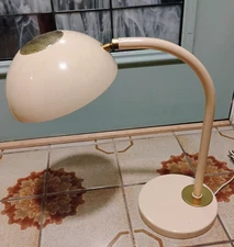 Vintage DRAFTING lamp table pink or peach MCM top adjustable light