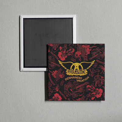 Aerosmith - Permanent Vacation Album Cover Locker Fridge Magnet