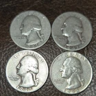 Washington 90% Silver Quarters 1941 1947 1952 Lot of 4