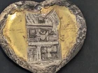 Vintage Philadelphia PA. Betsy Ross House  Souvenir Metal Trinket Dish