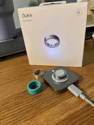 Oura Ring Gen 4 Smart Ring Silver, Size 6