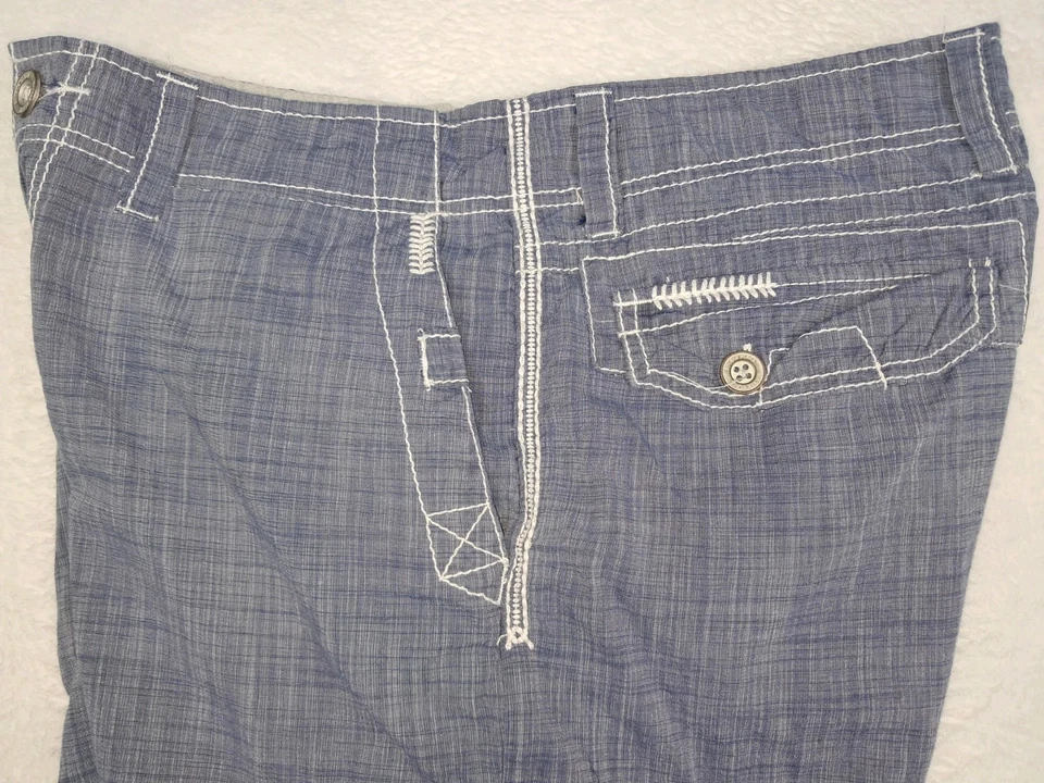 Pantalones cortos de mezclilla negros con hebilla para hombre 34x24 Magic ligeros Foto 4 de 4