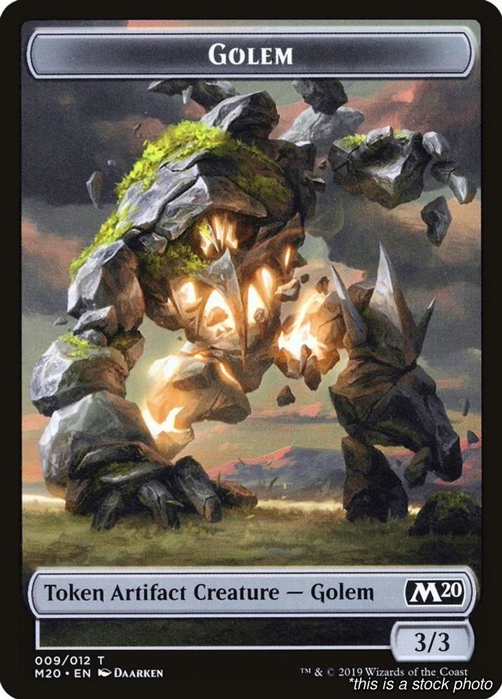Golem Token Token 9 M20 Core Set 2020 Near Mint NM Magic