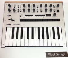 KORG monologue Silver Analog Synthesizer Tested Boxed w/ adapter KA-350 100-240V