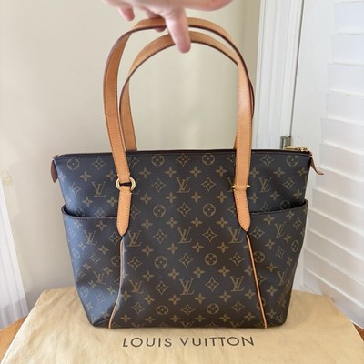Louis Vuitton Monogram Totally MM Zip Tote Brown/Tan Shoulder Strap w/ Dust Bag