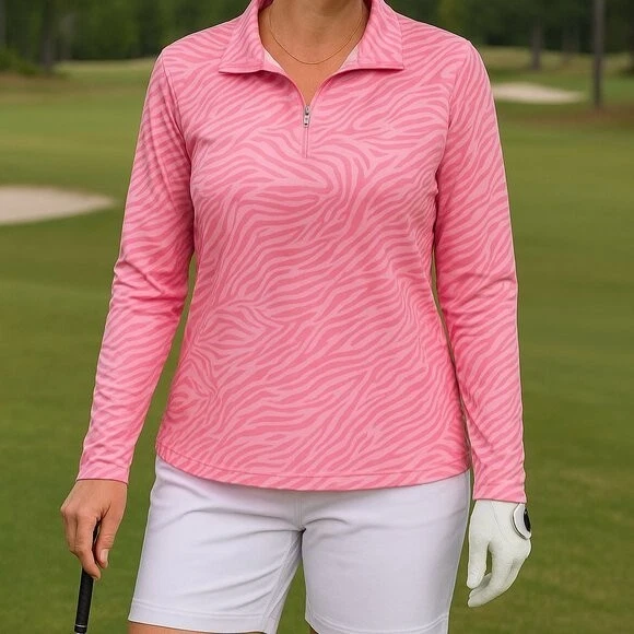 Pullover Antigua para mujer W Wiki en malva/chicle manga larga estampado de cebra nuevo con etiquetas Foto 2 de 4