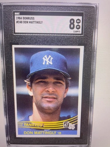 1984 Donruss Baseball Don Mattingly New York Yankees RC #248 SGC 8 NM Tough card