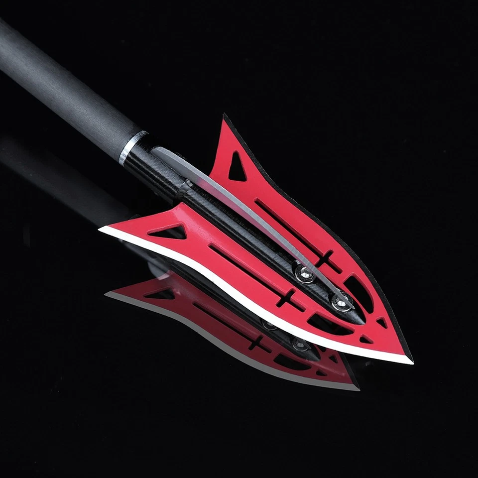 Archery Broadhead 190gr Field Blade Arrowheads Box Recurve Bow Hunting Shooting - Image 4 of 4