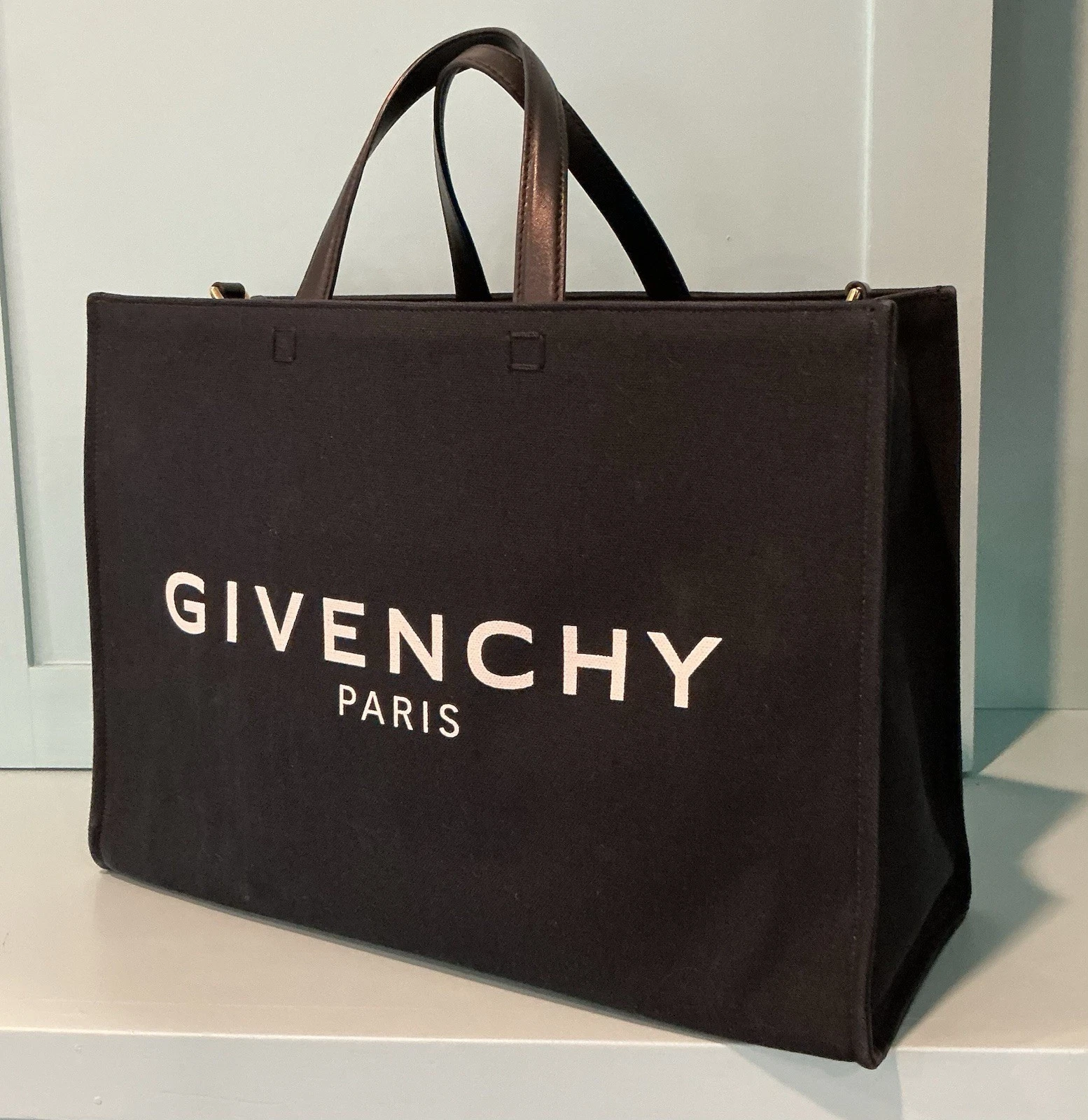 Givenchy — Givenchy Canvas G-Tote Logo Medium Shopper Tote