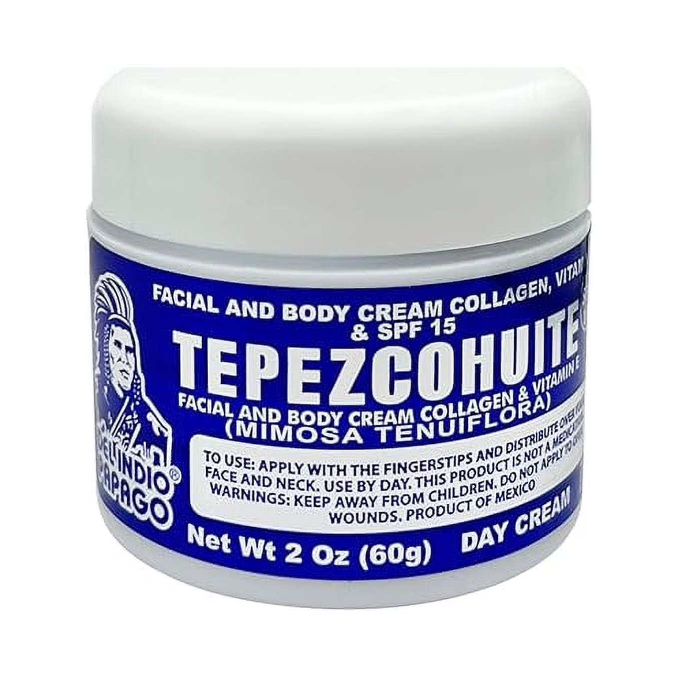 Del Indio Papago Tepezcohuite Day Cream 2oz