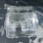 2 Vintage Pyrex 503-C Ribbed LIDS ONLY Replacements For Refrigerator Dish