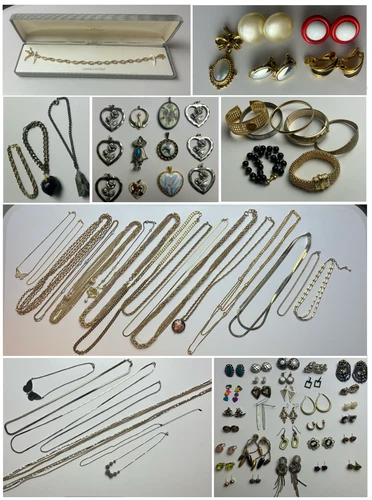 Estate 80+ pcs Costume Jewelry Lot – Monet, Florenza, Trifari, Coro, Napier, 14k