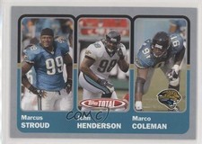 2003 Topps Total Silver Marcus Stroud John Henderson Marco Coleman #345 0e4