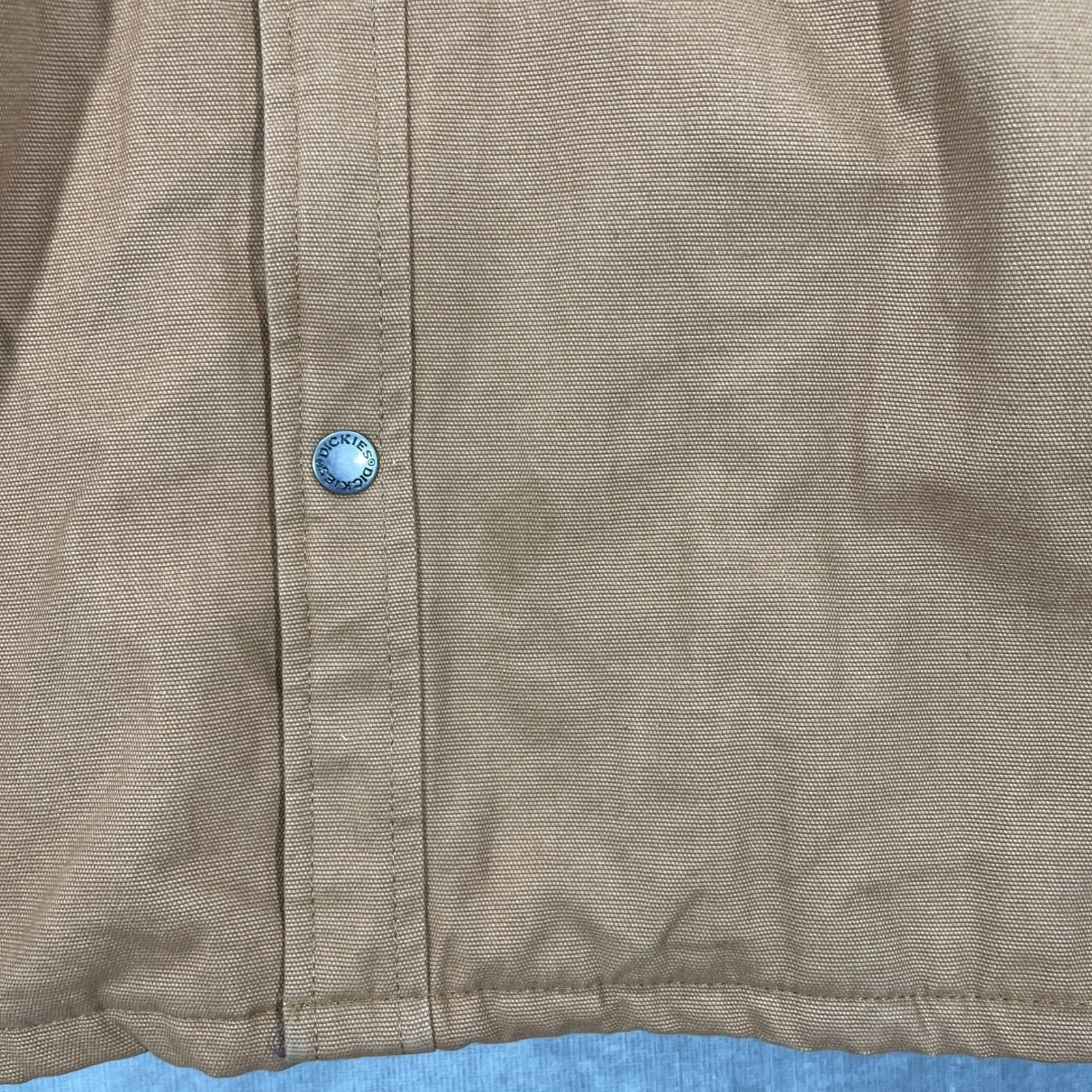 Dickies Mens XL Brown Canvas Flannel Lined Work Chore Jacket Coat image 5