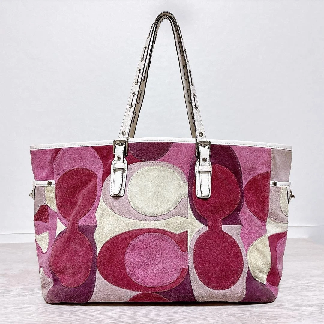 Coach Pink Suede Exterior Bags & Handbags for Women for sale - eBay
