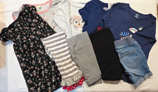 Lot Of 9pc Girls 6/6X Clothing OshKosh B'gosh Carter's Pants Tops Dress Shorts