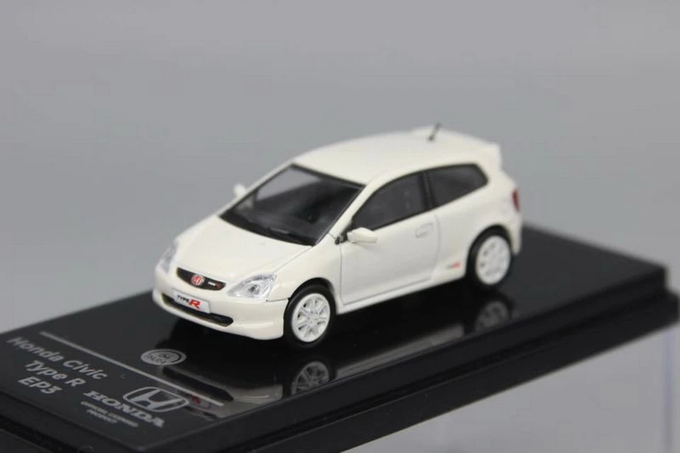 PARA 1/64 Scale Honda Civic Type R EP3 2001 White Diecast Car Model Toy Gift