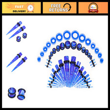 50-Piece Ear Stretching Kit 14G to 00G - Piercing Jewelry, Stretchers & Tapers