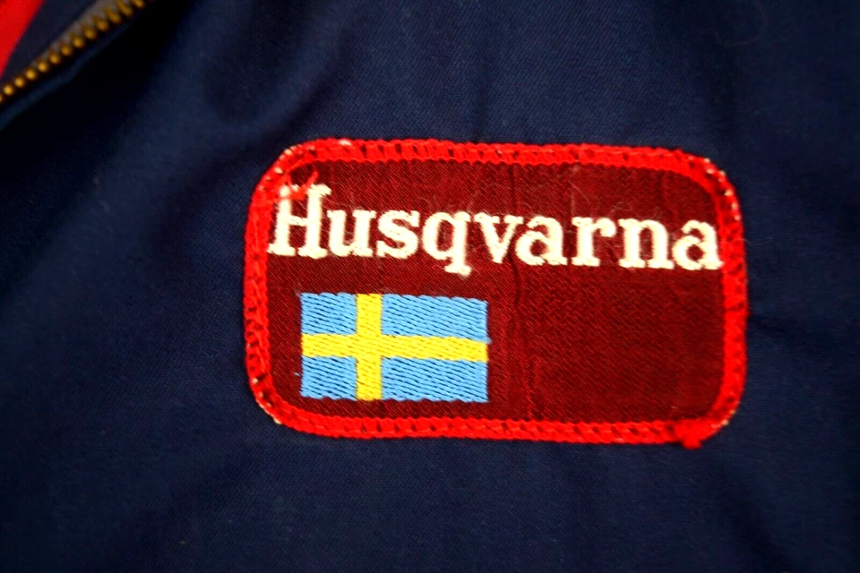 Chaqueta Husqvarna Vintage 40 Talla M Años 50 60 Bandera Sueca Parche 2 Bolsillos Mecánico Foto 2 de 4