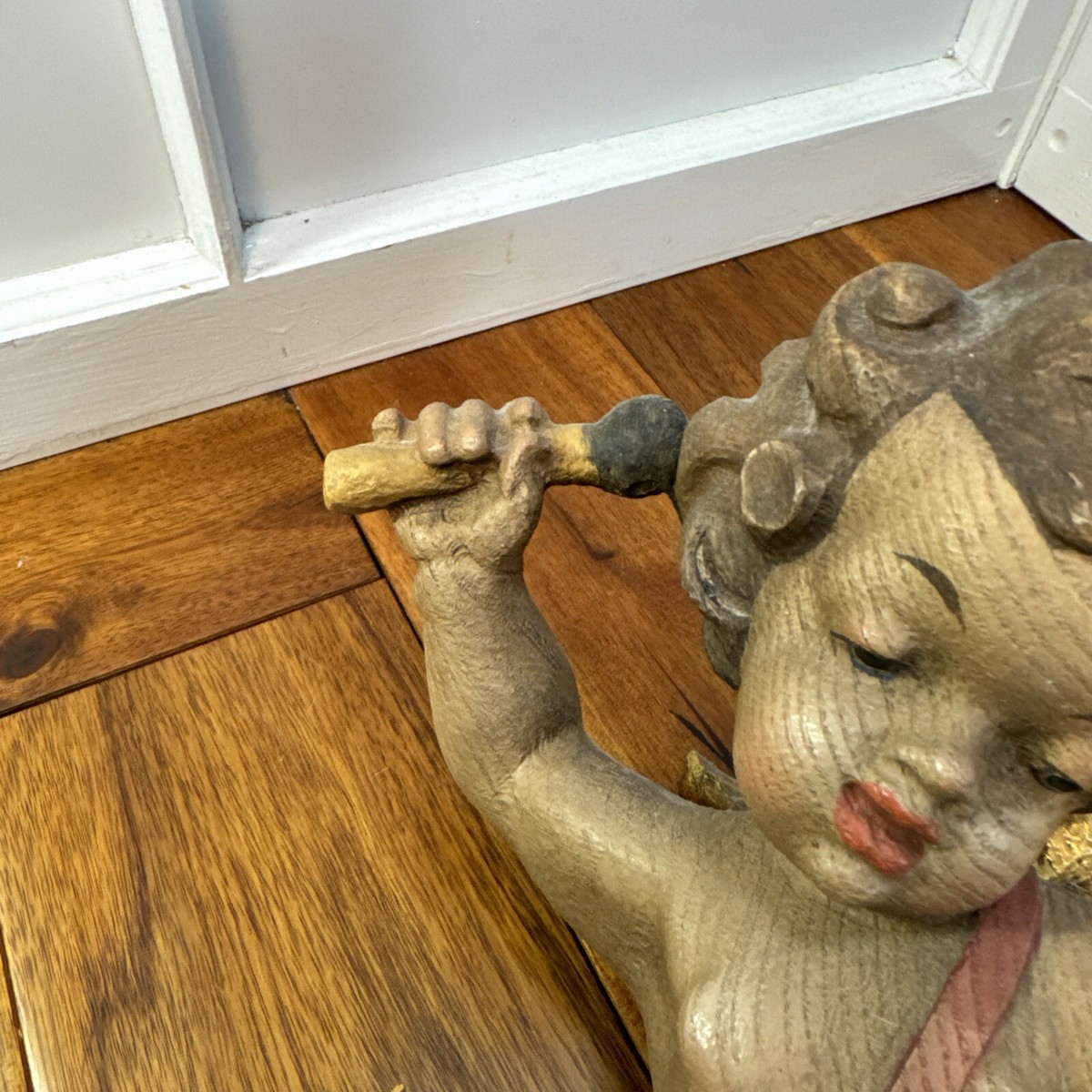 Italian Alps Conrad Moroder Hand Carved Wood Cherub Large 13