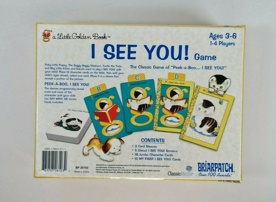 New - 2004 A Little Golden Book I See You! Card Game Peek-a-Boo... I See You! - Image 2 of 4