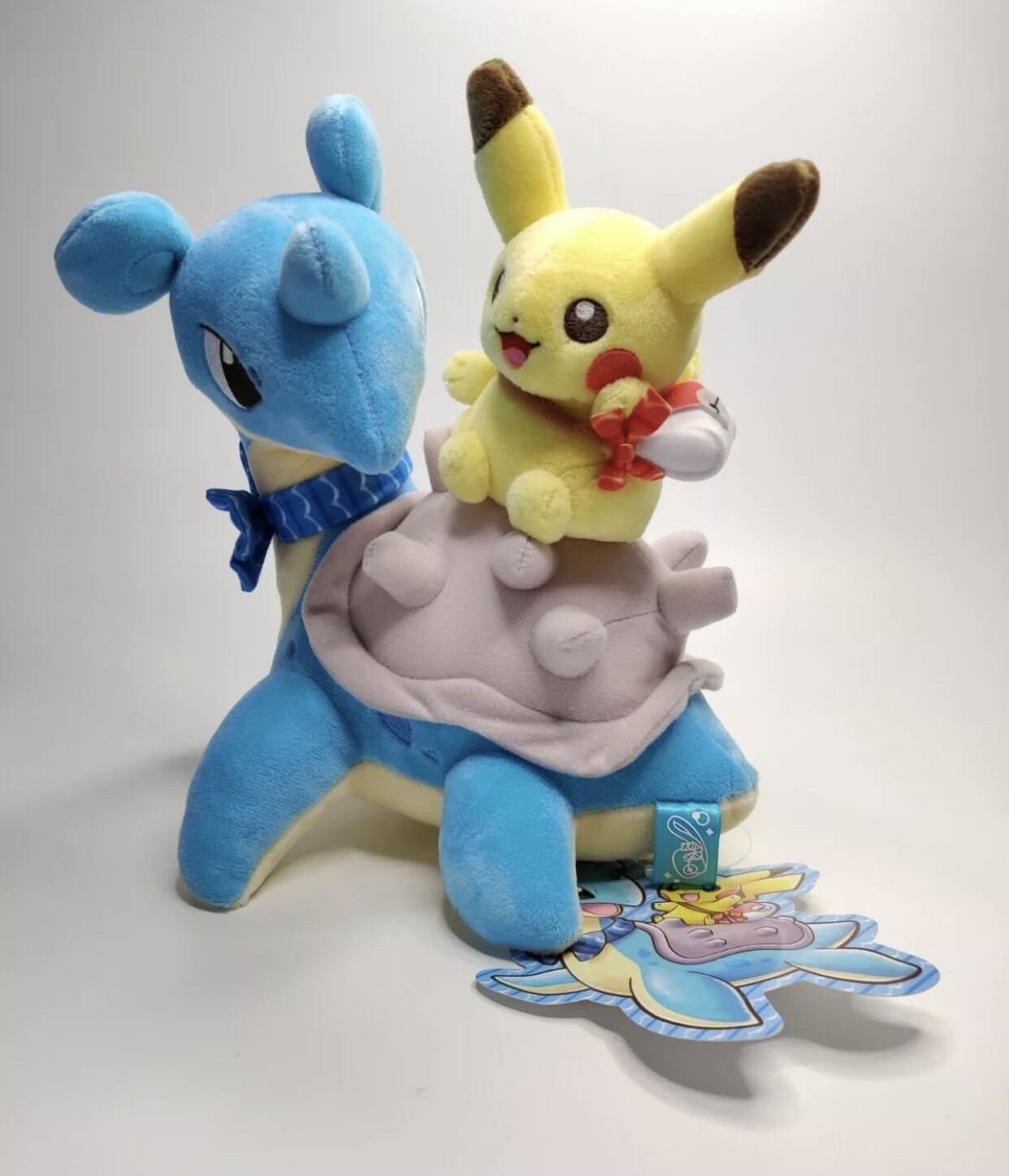 pikachu riding lapras plush