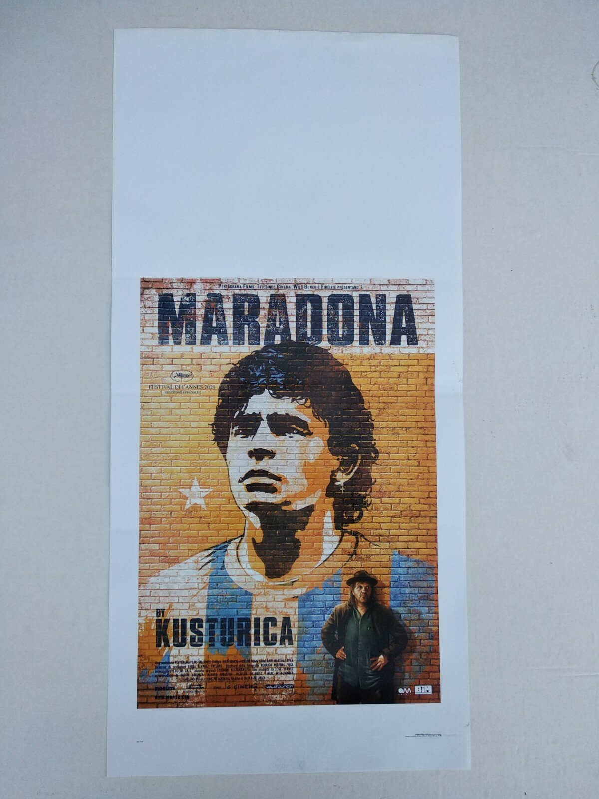 Locandina originale film Maradona di Kusturica (2008) - Regia di Emir Kusturica