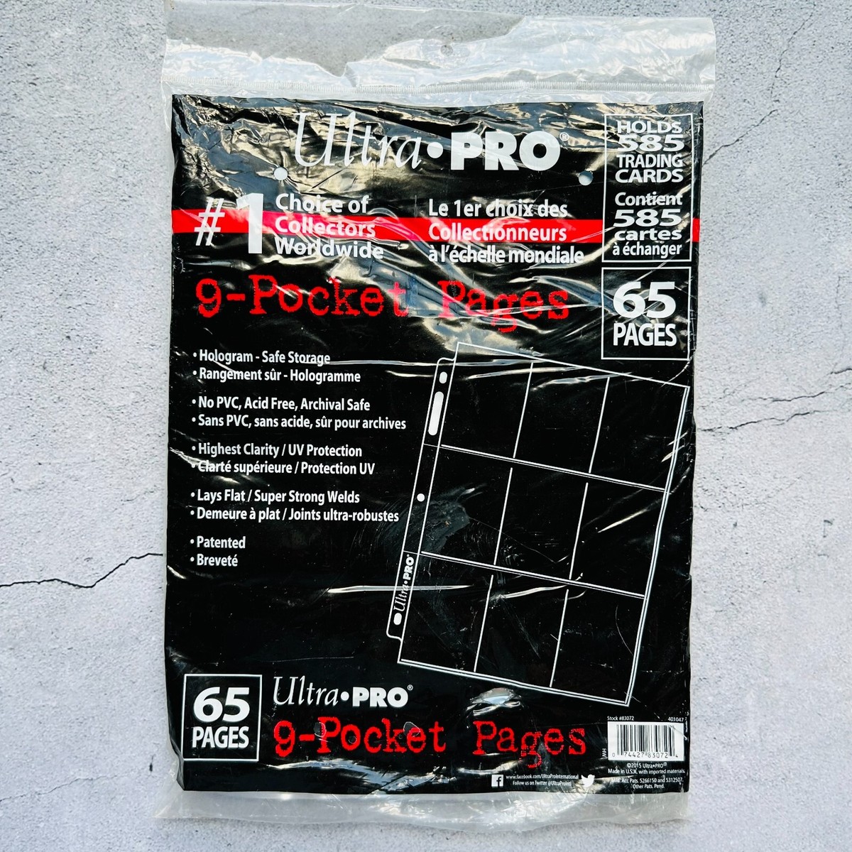 Ultra Pro Hologram Series 65 9-pocket Pages Holds 585 Cards Sports