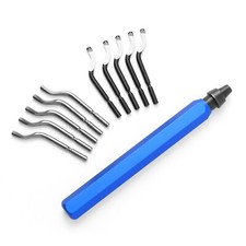 10 Piece High Speed Steel Blade Deburring Tool Set, For Metal Aluminum, Copper,