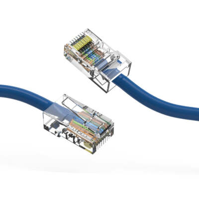 6Ft CAT5E UTP Ethernet Network Non Booted Cable Blue