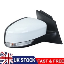 Right Side O/S;Door Wing Mirror Electric Heated For Ford Focus MK3 11-18 White