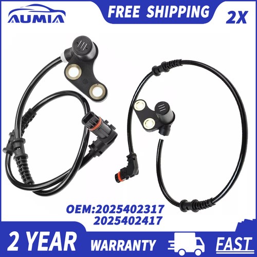 2X ABS SPEED SENSOR FOR MERCEDES W202 S202 C208 A208 R170 ( 1993-2002 ) FRONT - Picture 1 of 6