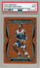 2023-24 Panini Obsidian - Anthony Edwards #168 Electric Etch Orange Flood /99